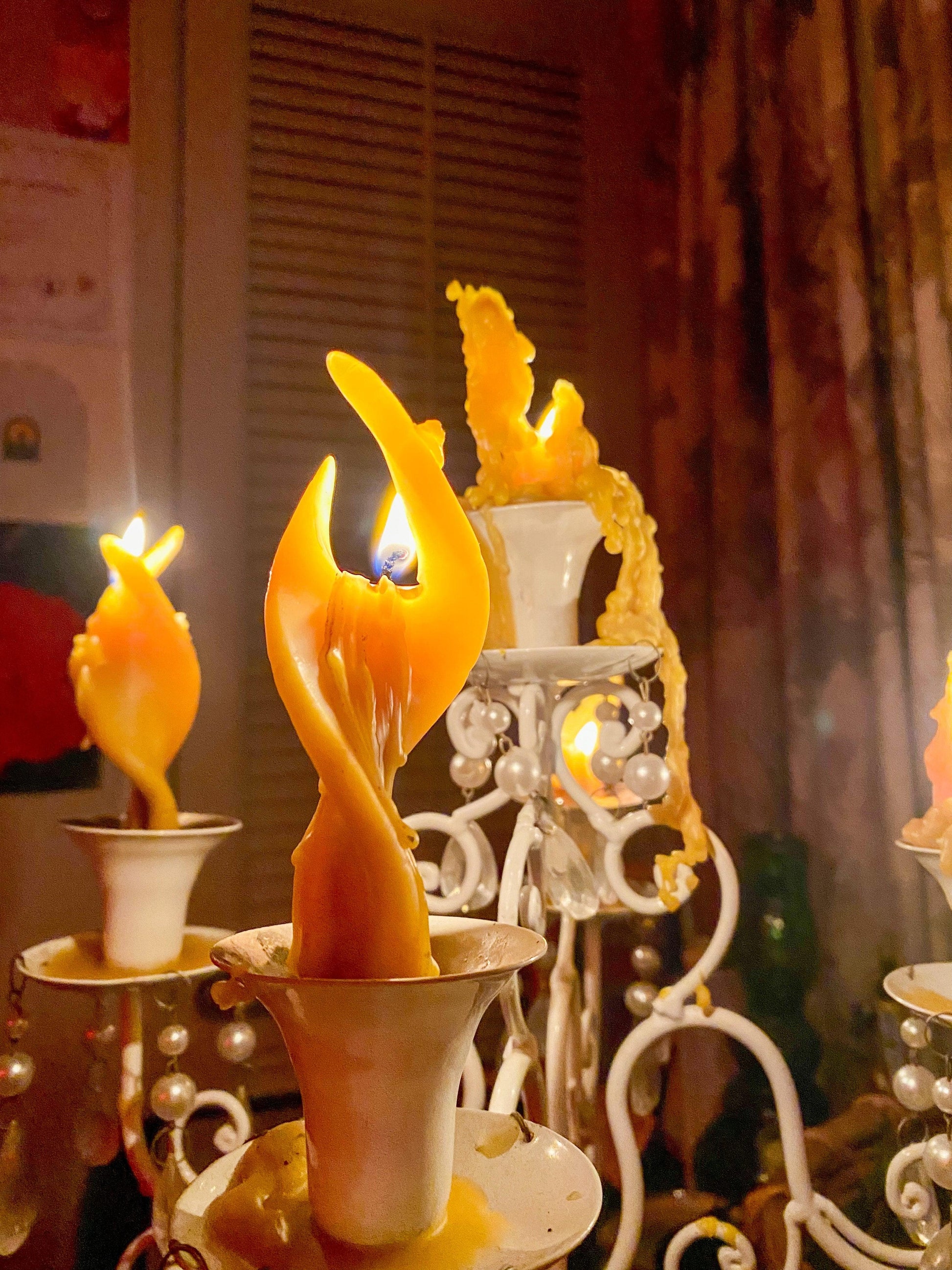 DZ-Pure Beeswax Candles melting - Dancing Goddess Candle